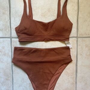 Aerie waffled bikini set